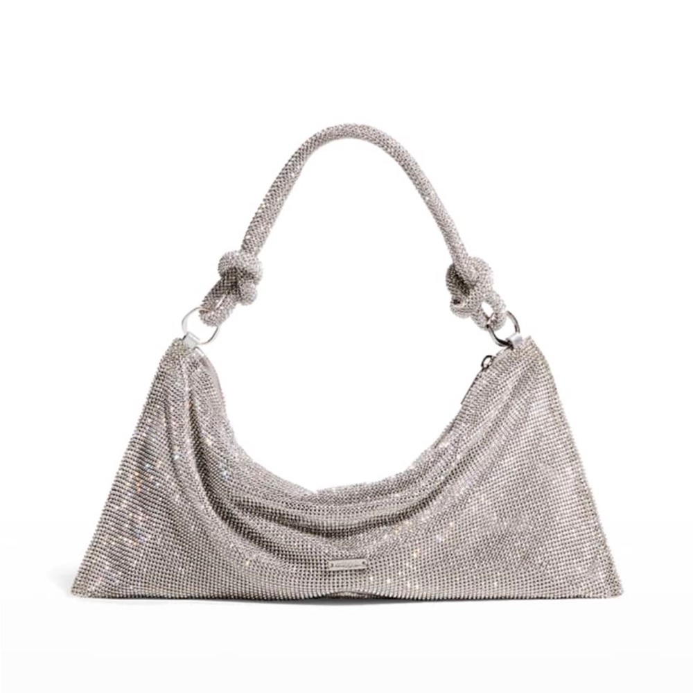 Cult Gaia Hera Knotted Rhinestone Mini Shoulder Bag